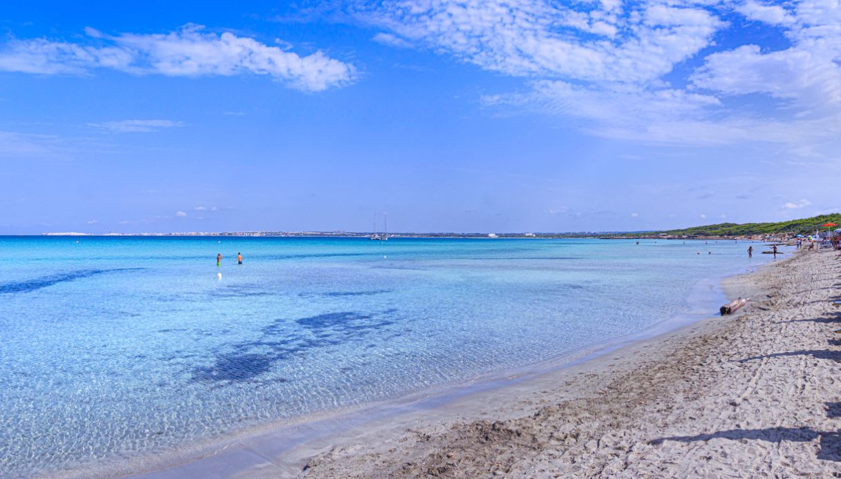 Spiaggia e mare a Punta Pizzo, Gallipoli, Puglia