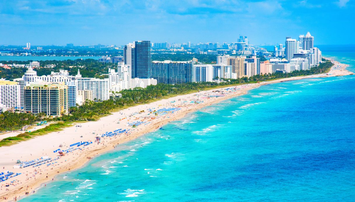 Veduta aerea di South Beach, Miami, Florida