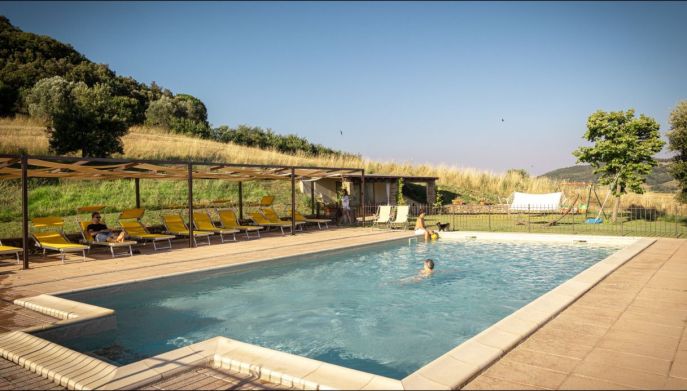 Piscina con vista Agriturismo San Carlo - Pomarance Toscana