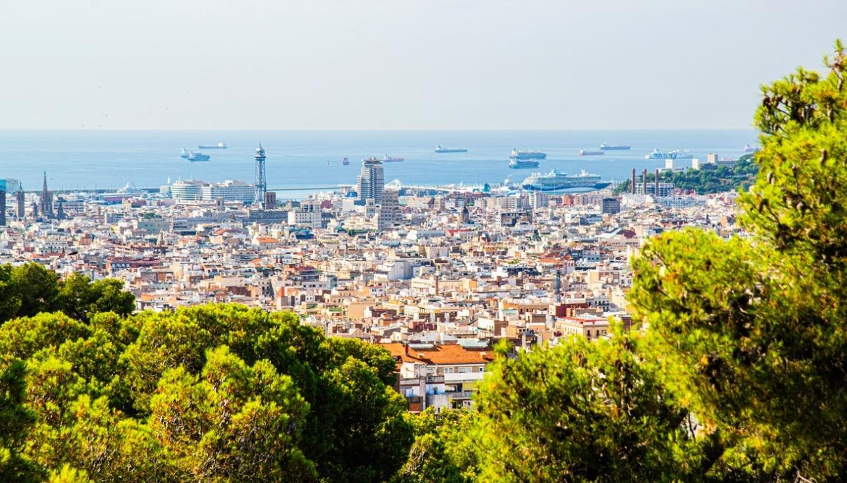 Vista panoramica di Barcellona