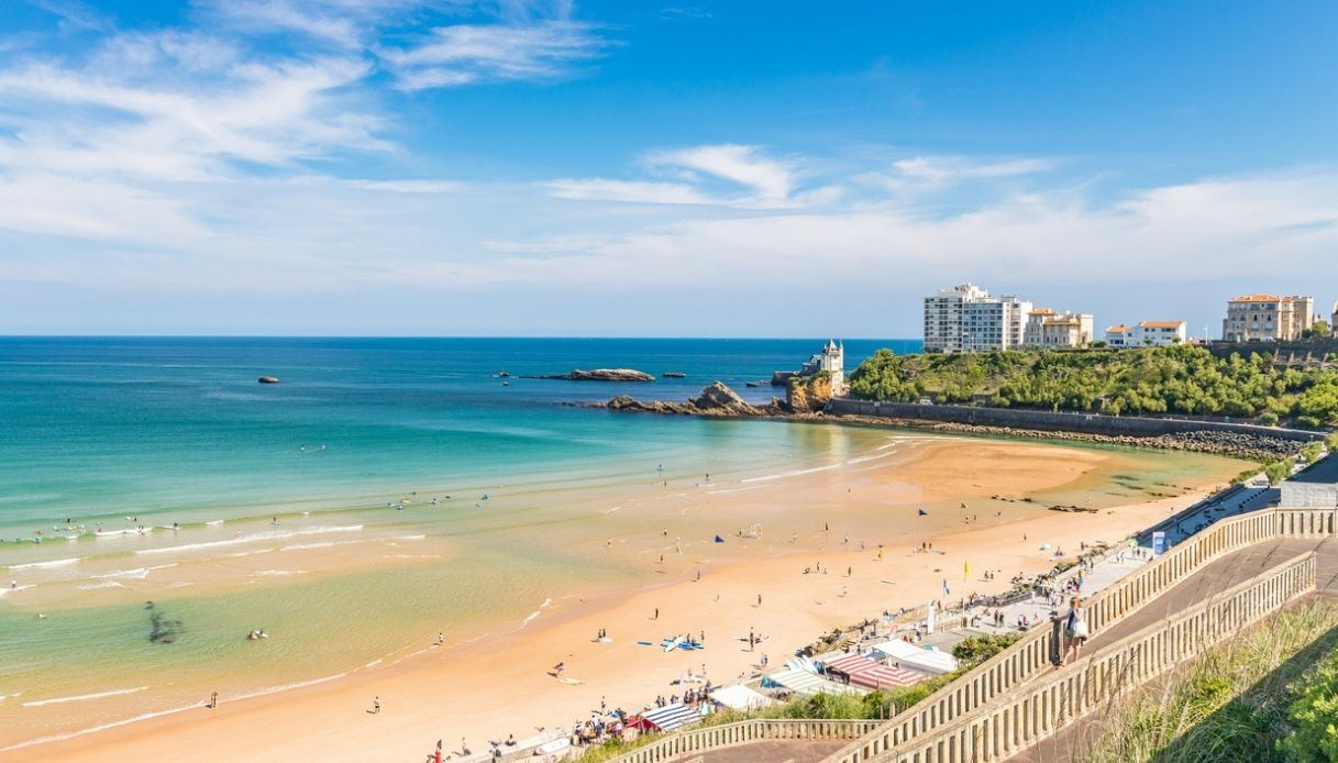 Biarritz, la spiaggia vista dall'alto
