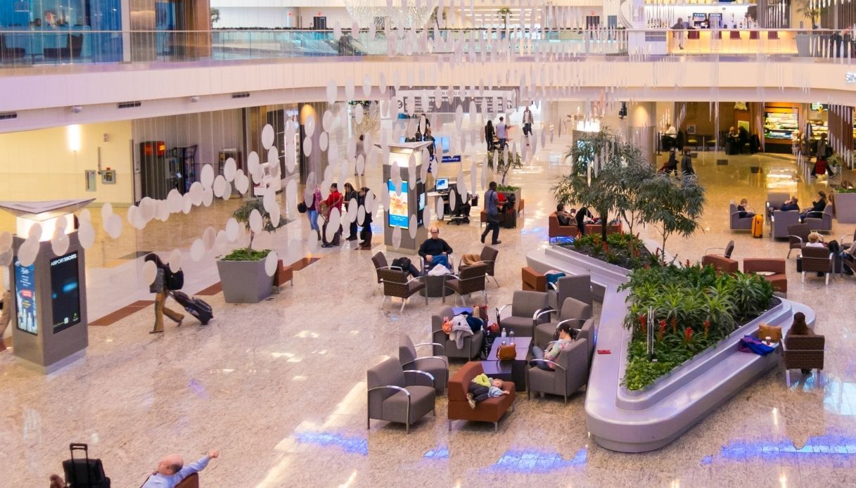 Terminal internazionale maynard jackson sull'aeroporto di Atlanta