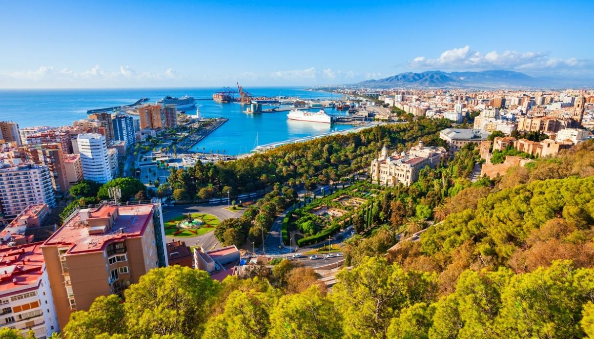 Vista dall'alto di Malaga