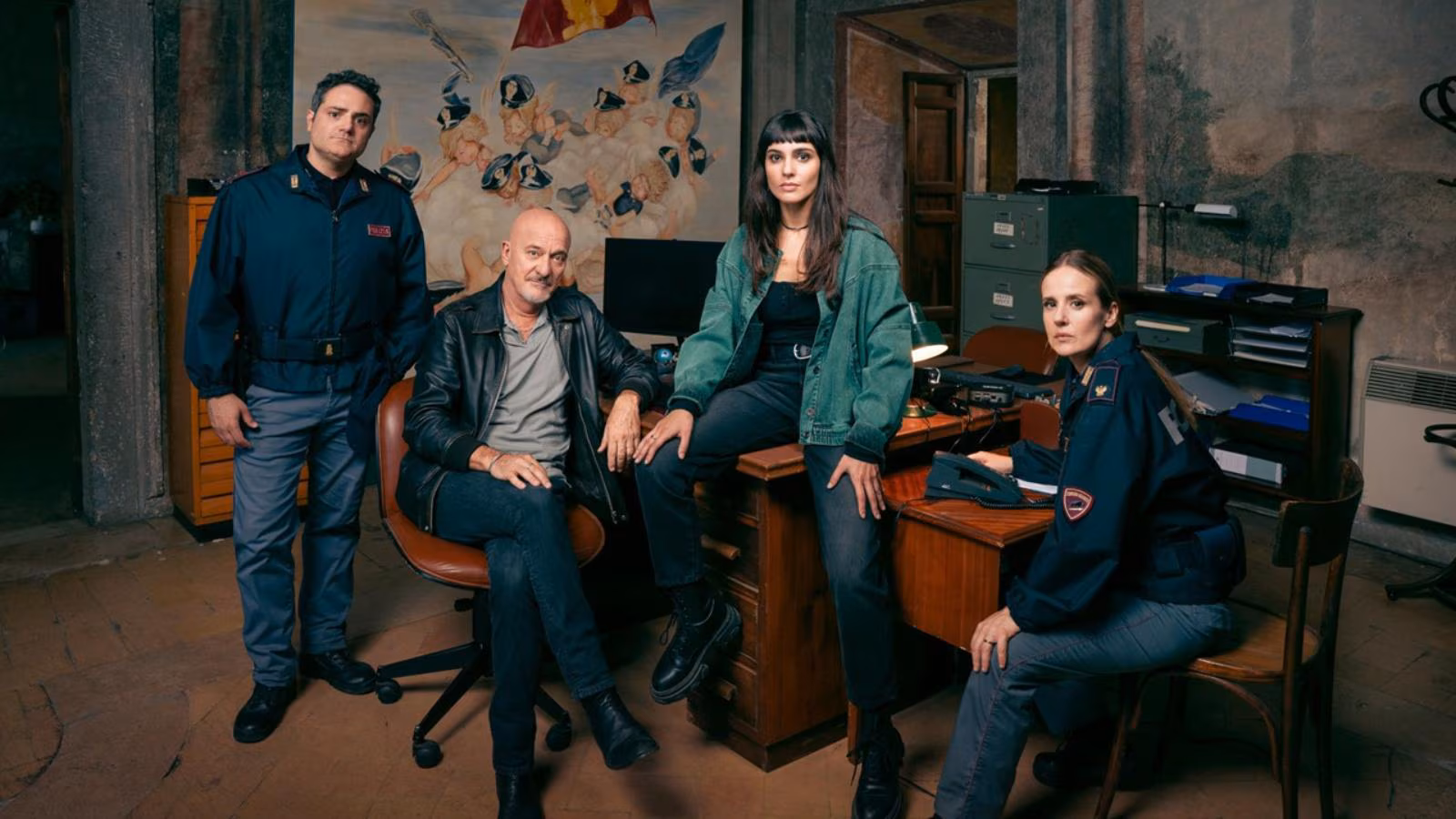 Il cast di "Uno sbirro in Appennino"