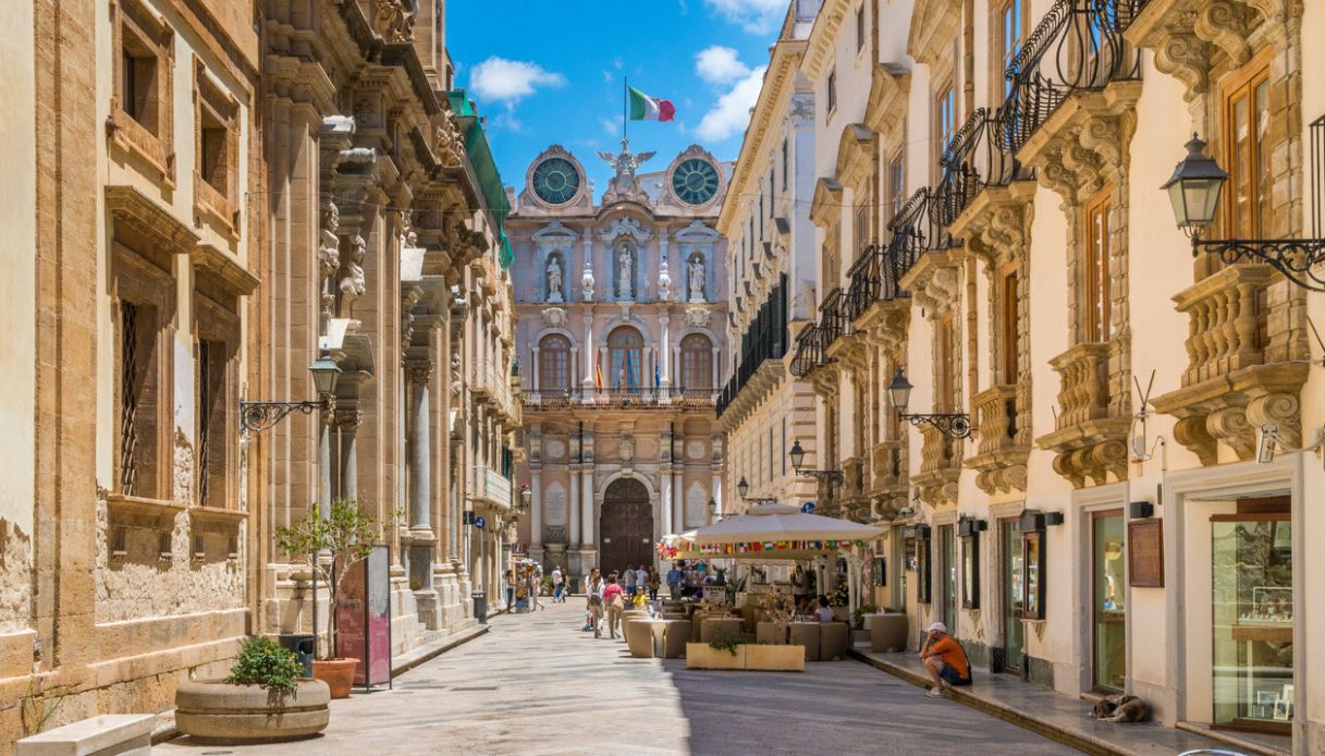 Scorcio del centro storico di Trapani