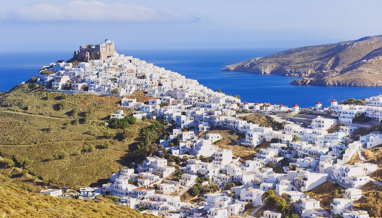 Vista su Astypalea, in Grecia