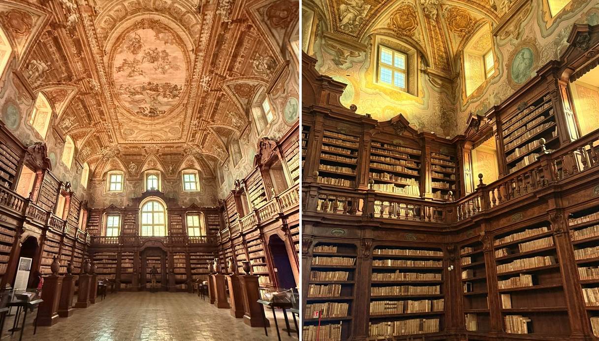 La spettacolare Biblioteca Statale Oratoriana dei Girolamini di Napoli