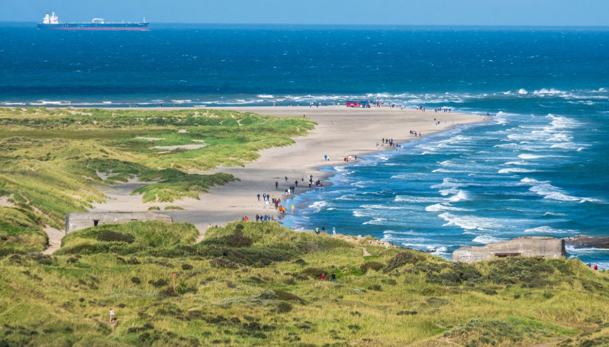 Giornata estiva a Grenen, la punta più settentrionale della Danimarca