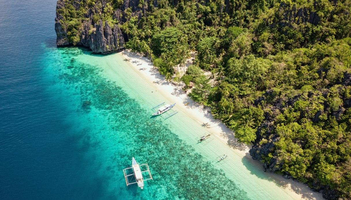 La spiaggia Entalula Beach, a El Nido