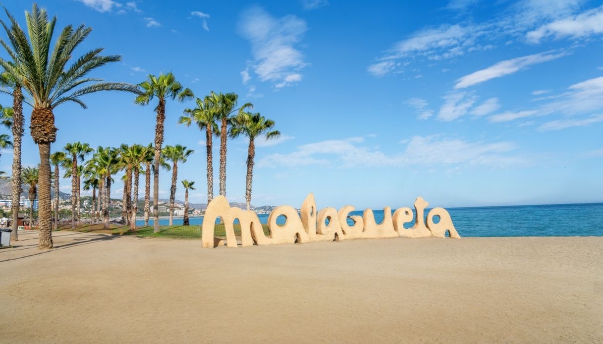 La spiaggia di Malagueta a Malaga