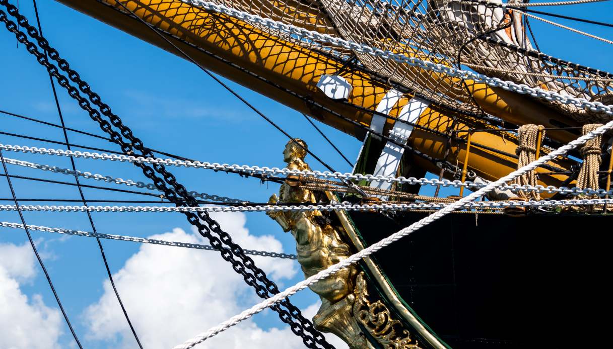Un dettaglio della Amerigo Vespucci
