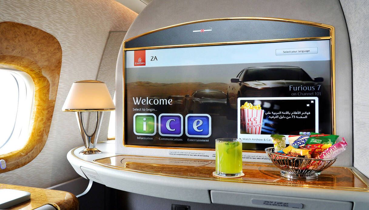 La business class dell'Emirates Airbus A380