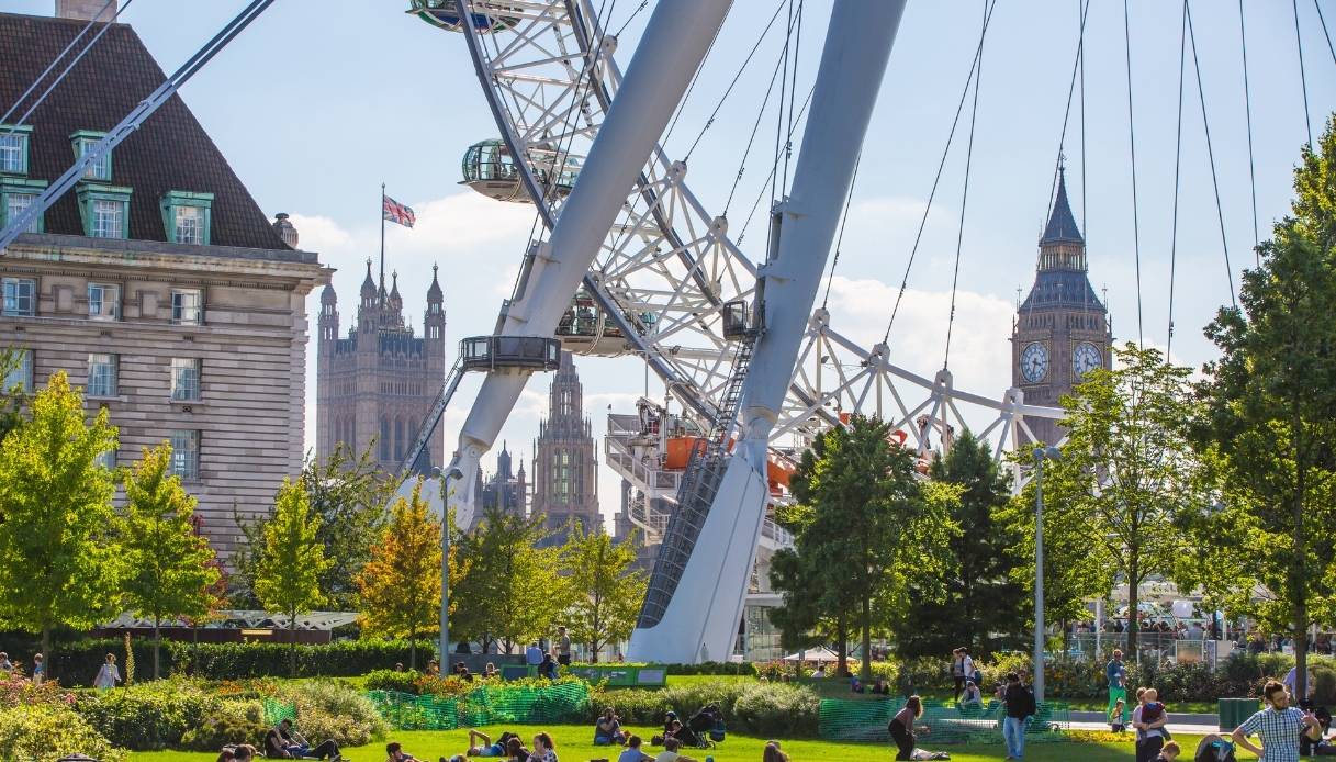 London eye, la gigantesca ruota panoramica. Londra