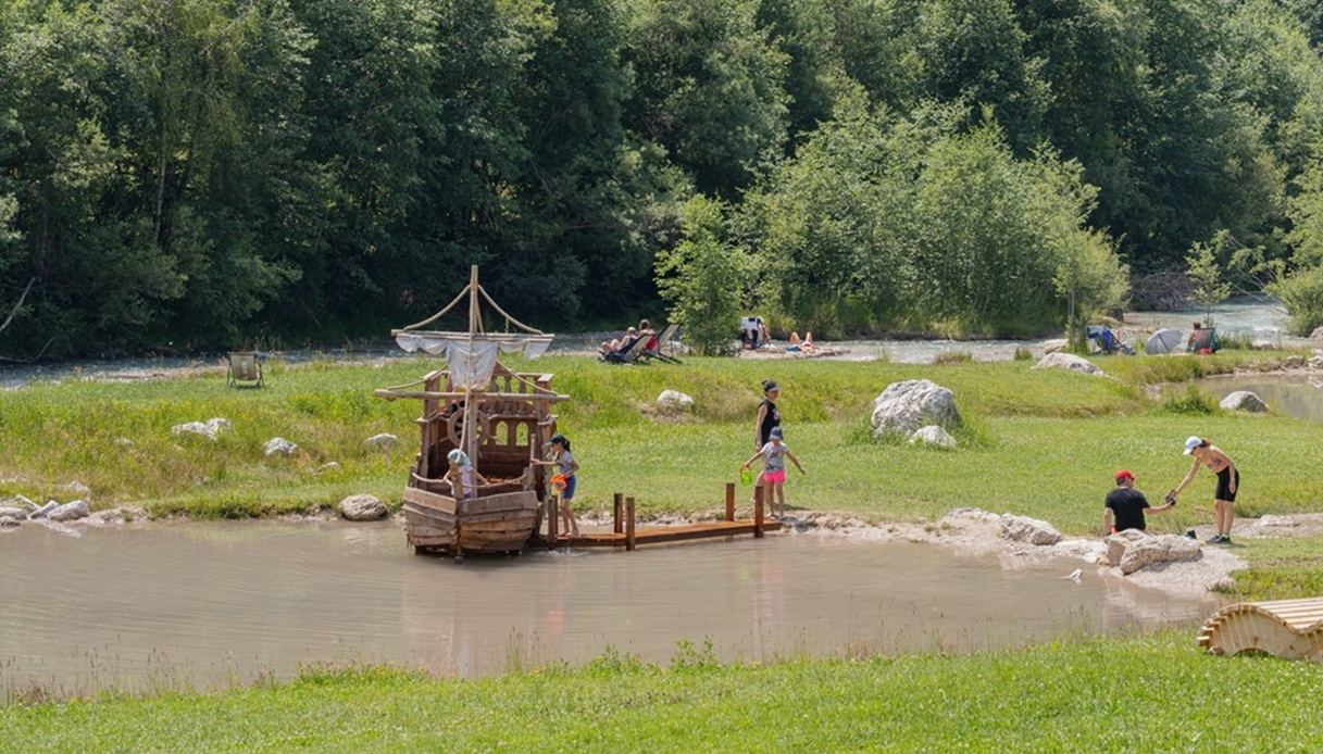 La spiagetta Ciamaor sul fiume San Vigilio