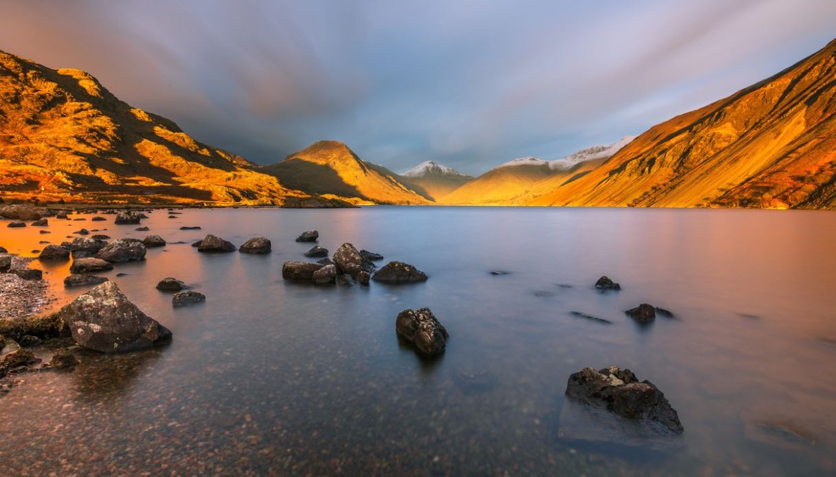 Tramonto a Wastwater nel Lake District