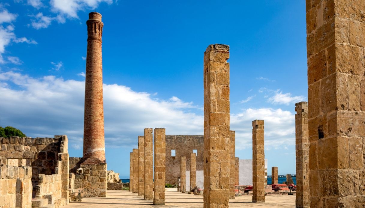 Rovine archeologiche industriali della Tonnara di Vendicari in Sicilia