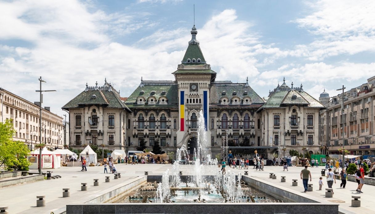 Prefettura della contea di Dolj e il palazzo amministrativo nella città di Craiova
