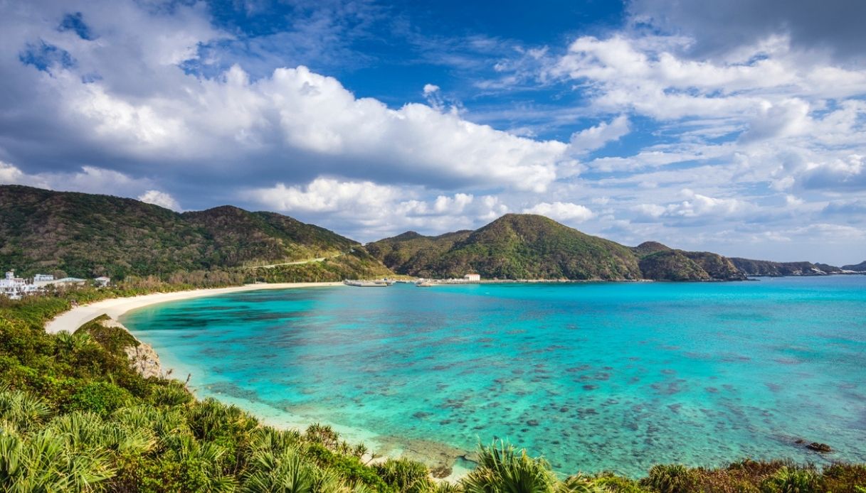 Aharen spiaggia in Okinawa, Giappone