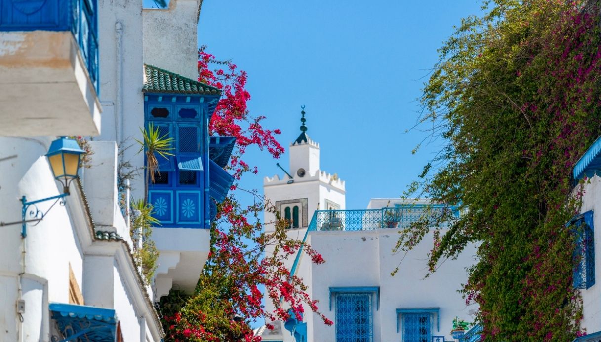 Il borgo di Sidi Bou Sa&iuml;d in Tunisia