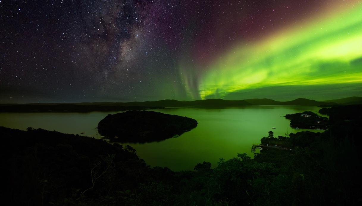 Aurora australe a Stewart Island