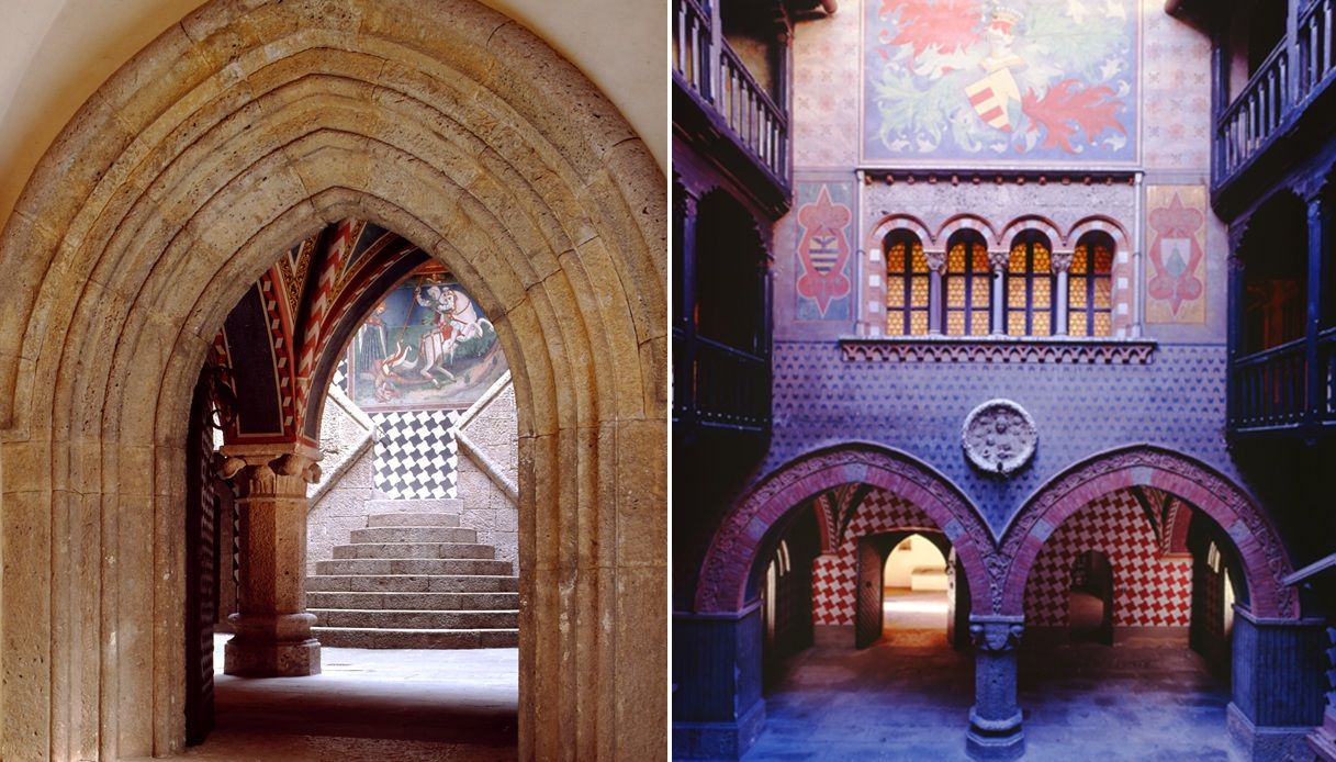 I cortili interni di Castello Bonoris