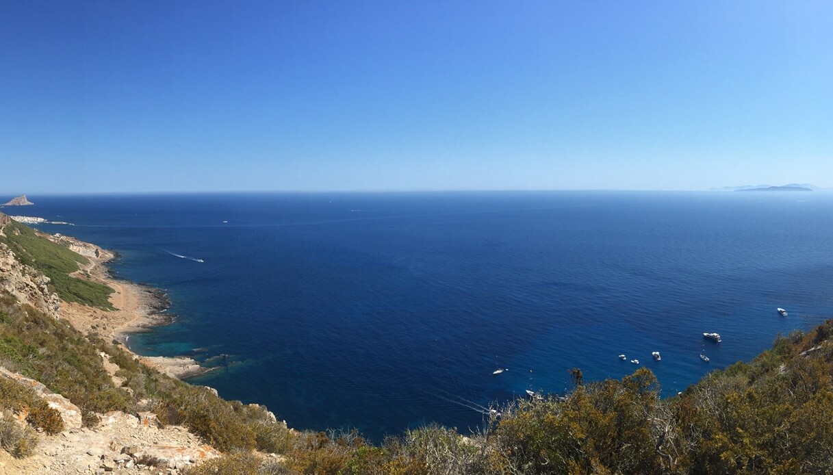 Panorama dall'isola di Marettimo, in Sicilia