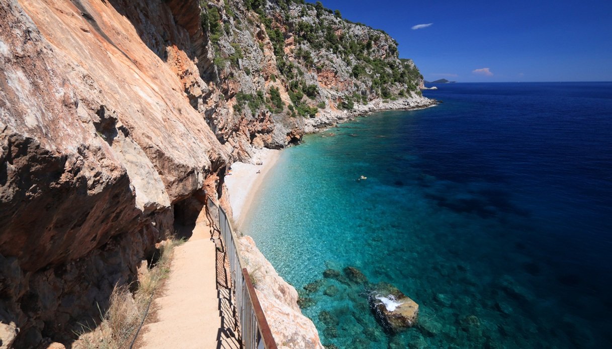 Il sentiero per raggiungere Pasjača Beach