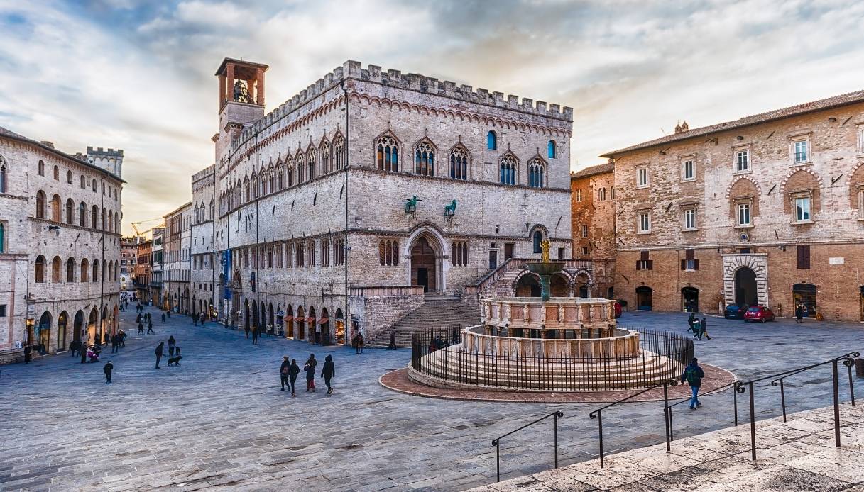 Vista della panoramica Piazza IV Novembre, Perugia