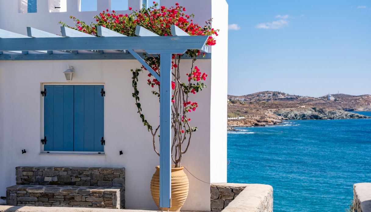 Casa tipica greca sull'isola di Syros