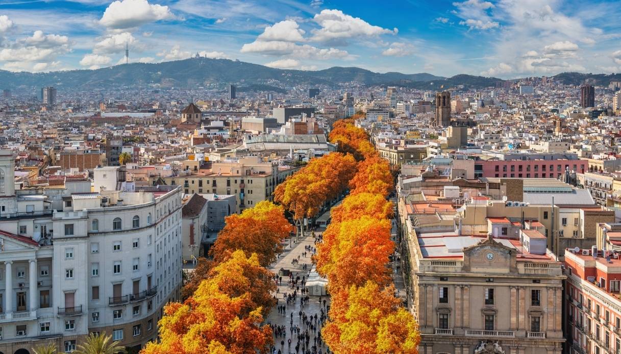 Barcellona in autunno, vista panoramica