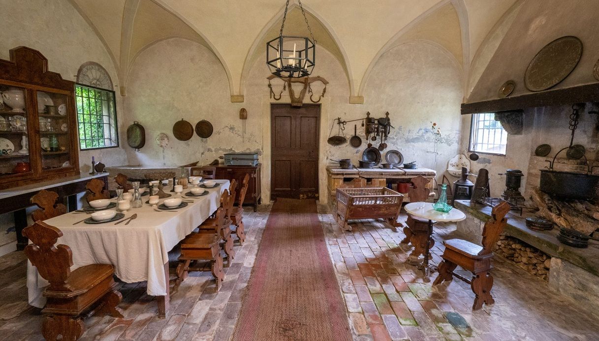 Gli interni del Castello di San Pelagio