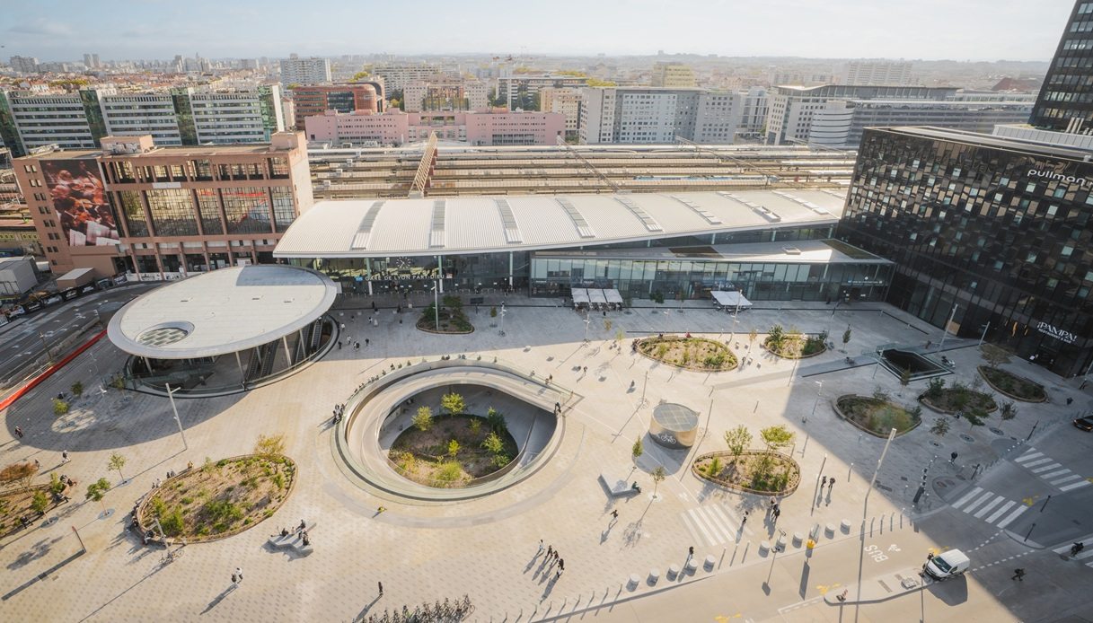 La stazione di Lione Lyon Part-Dieu Station