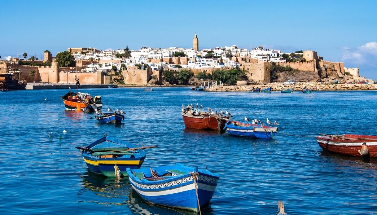 Vista del porto di Rabat, Marocco