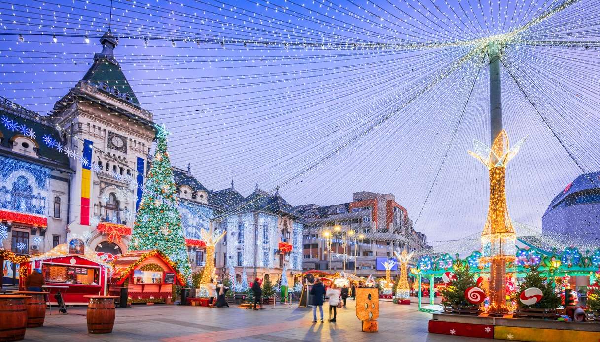 Craiova illuminata nelle feste di Natale