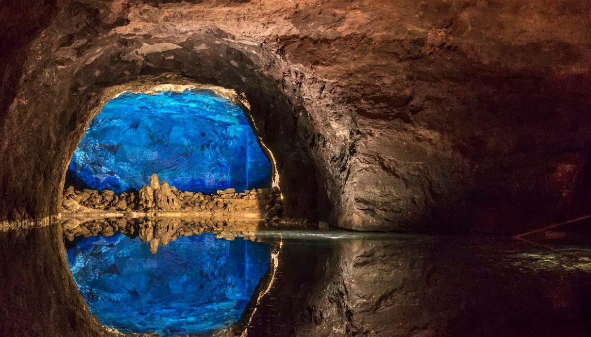 Dentro la Seegrotte di Hinterbrühl, Austria