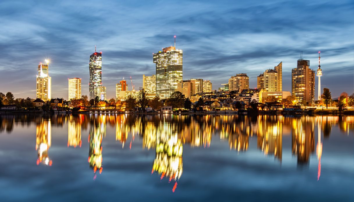Donau City, lo skyline di Vienna lungo il Danubio