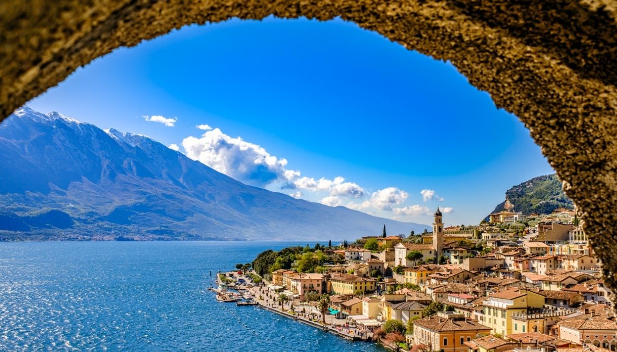 Paesaggio italiano a Limone del Garda