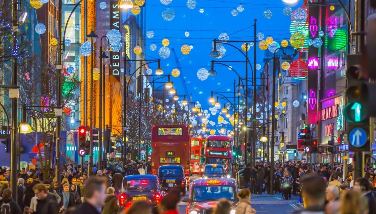 Luminarie natalizie a Londra