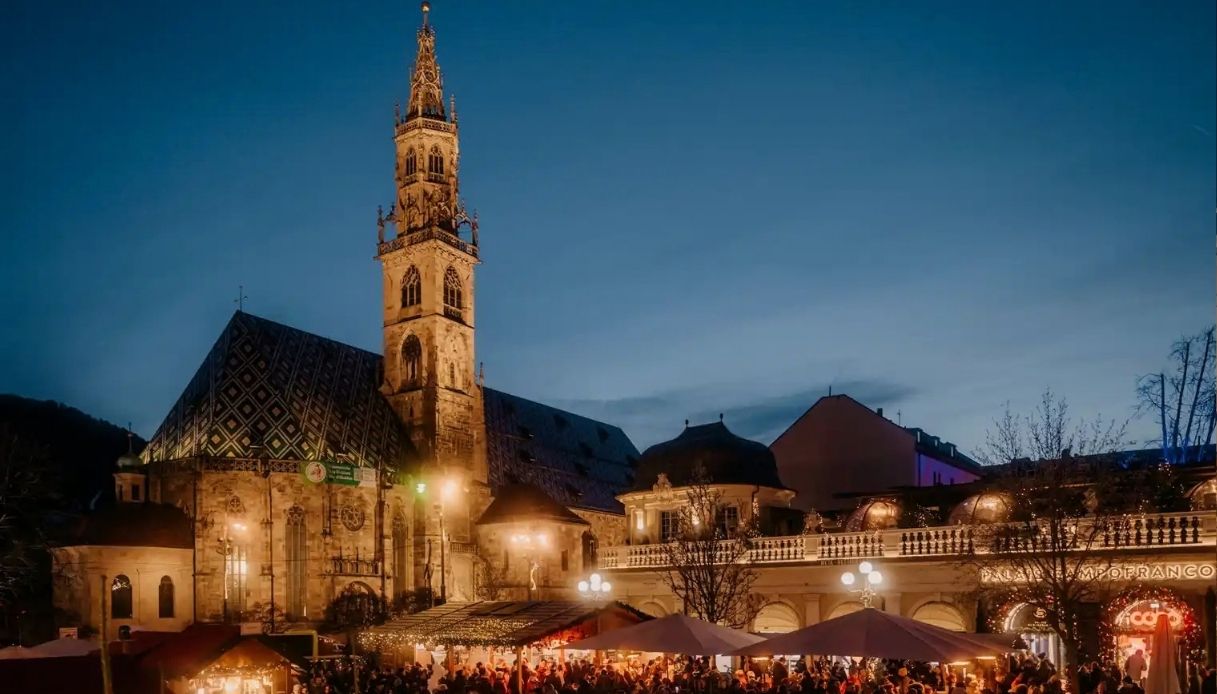 Bolzano durante i mercatini di Natale