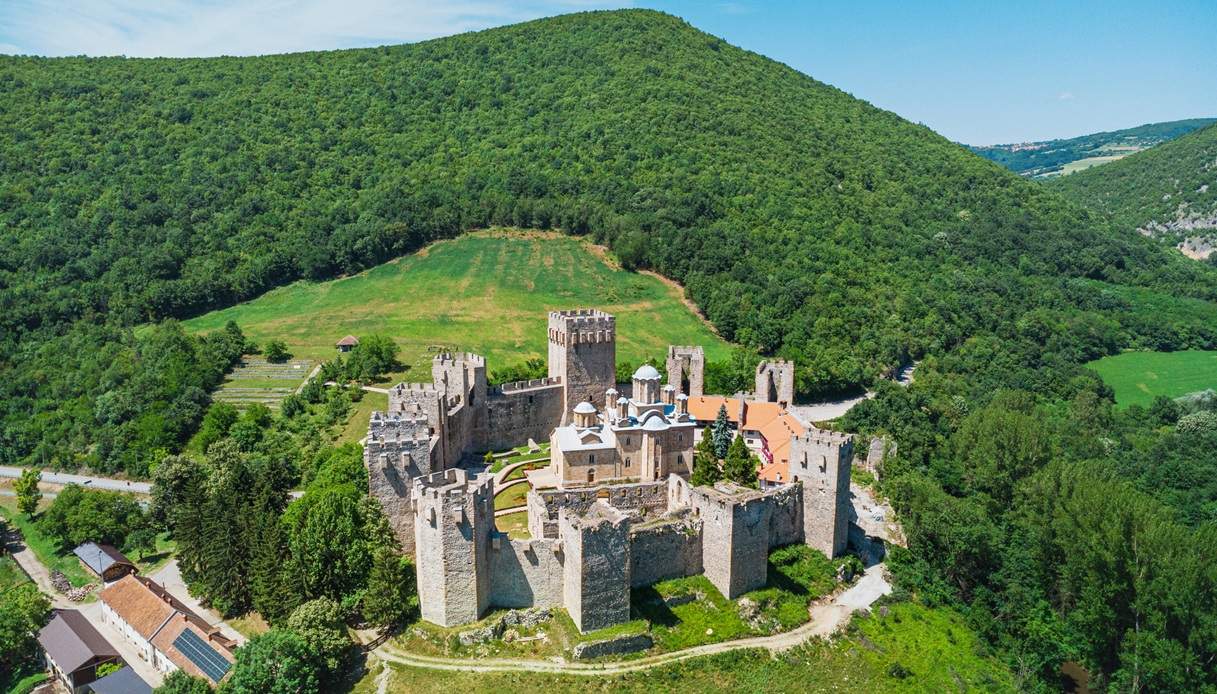 Vista sul Monastero di Manasija
